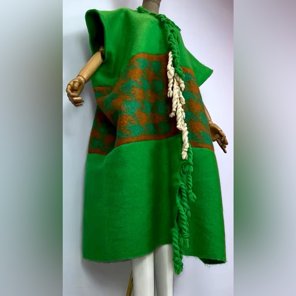 Long Oversized Colorful African Duster - Kelly Green - Picture 2 of 2